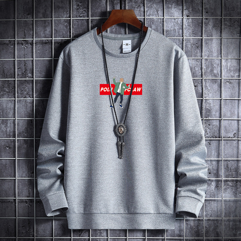 Korean hip hop sports coat with round neck in autumn