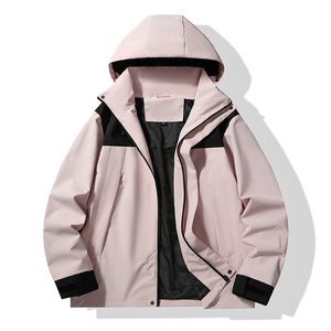 春秋户外运动冲锋衣男女情侣款防水防风滑雪登山服夹克 JK2366P45图片