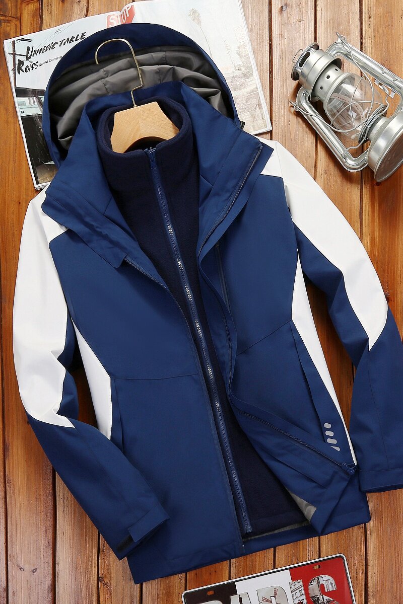冲锋衣秋冬季三合一户外防水防风男女同款可拆卸外套CF2188-2P115,男装夹克,星座1410（原1902A）