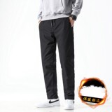 羽绒裤男冬季加绒厚压胶羽绒裤户外运动保暖直筒棉长裤K6654P95，男装棉裤，星座1410（原1902A）