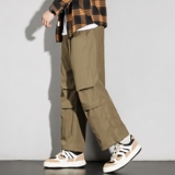 春秋季美式长裤机能风直筒休闲拉链工装裤男防水冲锋裤子男K16P58，男装工装外套，星座1410（原1902A）