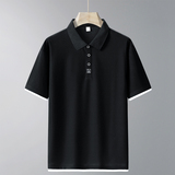 冰丝珠地短袖POLO衫假2件短袖POLO百搭宽松短袖T恤PL317P40，男装Polo衫，星座1410（原1902A）