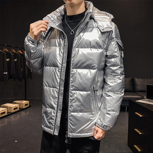 加拿大羽绒服连帽男士青年小鹅短款加厚工装外套YR9813P85图片