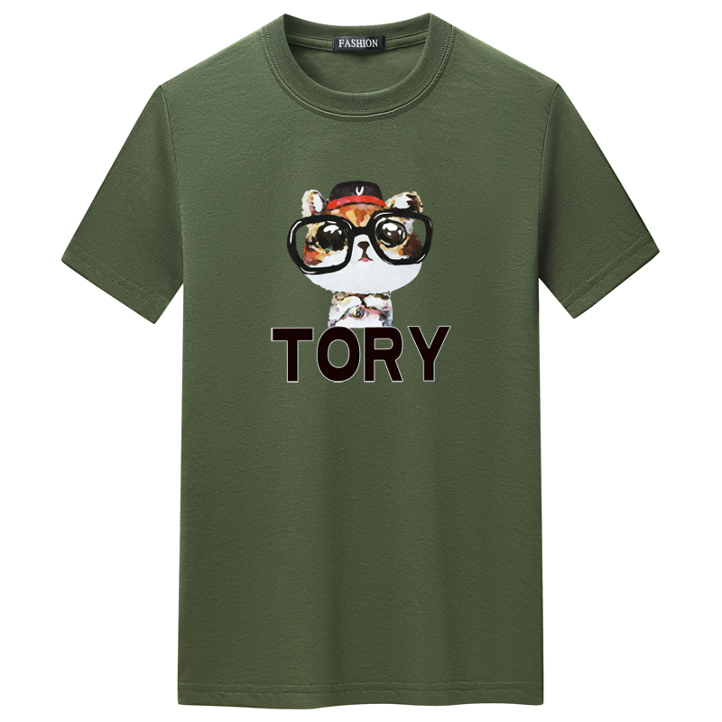 夏季短袖t恤青春宽松CVC60%棉衣服新款男装DT3375-TORY-P15图片