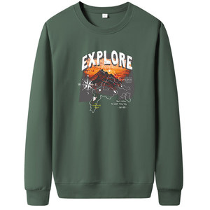 秋卫衣男圆领韩版嘻哈运动港风休闲上衣潮WY7893-EXP户外地图-P30图片