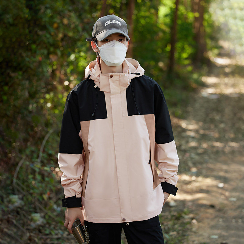 男夹克可拆卸帽户外情侣冲锋衣防水防风衣女登山服外套JK23618P55,男装夹克,星座1410（原1902A）