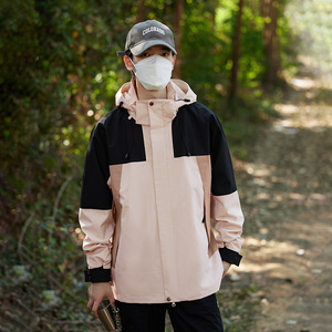 男夹克可拆卸帽户外情侣冲锋衣防水防风衣女登山服外套JK23618P55图片