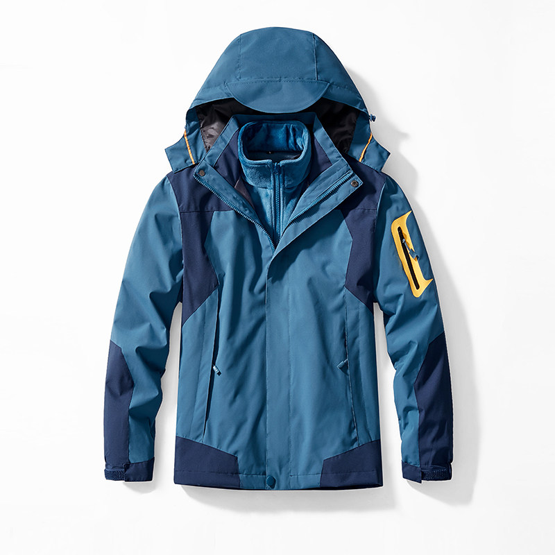 秋冬户外冲锋衣男三合一两件套女加绒加厚登山服外套CF552S P105图片
