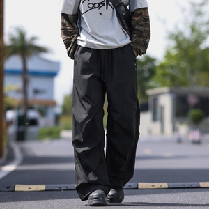 春秋季美式休闲裤男宽松直筒休闲工装潮牌机能户外长裤 K2537P45图片