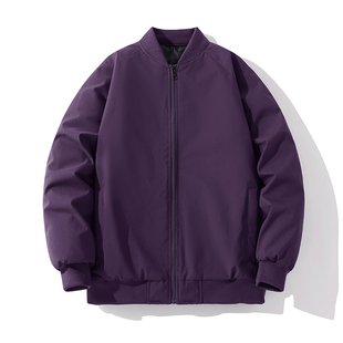 外套纯色棉服可二开 棉服棒球领棉衣棉服字冬款 MY887P65 8XL大码