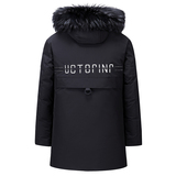 2024新款羽绒服男士中长款加厚外套青少年韩版潮流潮牌大毛领P180，男装羽绒服，星座1410（原1902A）