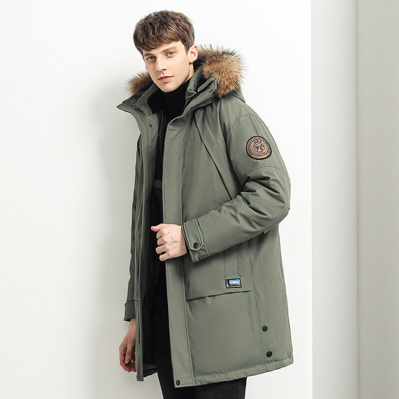 2021中长款雪中同款男式士羽绒服加厚青年冬装毛领外套YR9810P120,男装羽绒服,星座1410（原1902A）