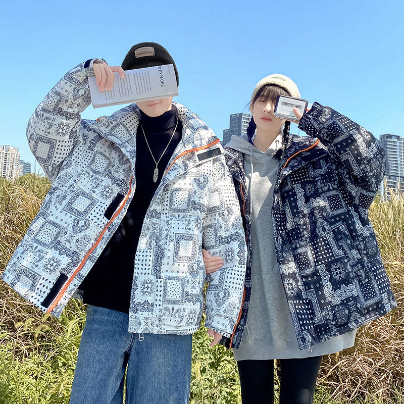 白鸭绒冬季新款情侣羽绒服男短款青年保暖休立领外套YR098-2,男装羽绒服,星座1410（原1902A）