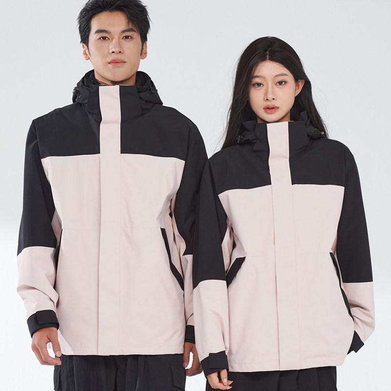 情侣款户外运动抓绒内胆保暖登山服三合一防风防水外套CF2409P200图片