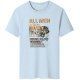 夏季男士短袖t恤潮流潮牌宽松纯棉衣服2024新款DT4532-ALLMEN-P16，男装棉衣，星座1410（原1902A）