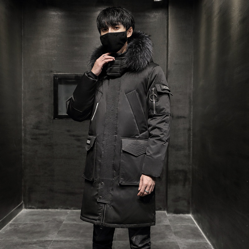 冬季外套男潮流加厚中长款大毛领户外青年男士羽绒服YR896-P120,男装羽绒服,星座1410（原1902A）