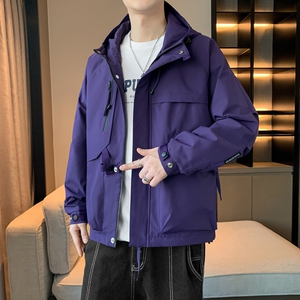 户外工装外套男士休闲防风防水冲锋衣女滑雪登山情侣夹克JK136P82图片