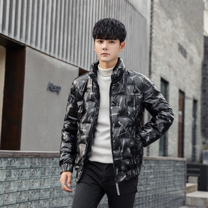 2024冬季男士羽绒服韩版短款亮面防寒保暖羽绒服男 YR2027P95图片
