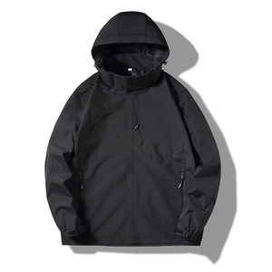 夹克单层冲锋衣男女连帽开衫拼色防水加厚户外登山服 CF23689P60图片