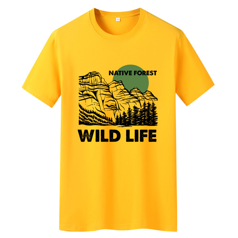 夏季男士短袖t恤潮流潮宽松纯棉T恤2024新款DT4529-WILDLIFE-P15,男装T恤,星座1410（原1902A）