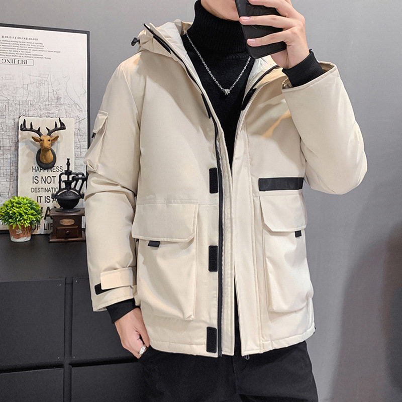 羽绒服男女同款短款加厚冬新款连帽外套户外情侣工装YR2058P80,男装羽绒服,星座1410（原1902A）