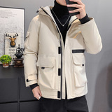羽绒服男女同款短款加厚冬新款连帽外套户外情侣工装YR2058P80，男装羽绒服，星座1410（原1902A）
