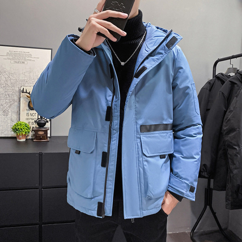 羽绒服男女同款短款加厚冬新款连帽外套户外情侣工装YR2058P80,男装羽绒服,星座1410（原1902A）