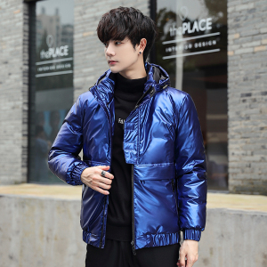 男士2021新款冬季羽绒服防寒服亮面保暖休闲加厚外套 YR9831P130图片