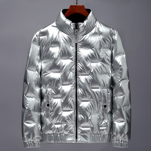 2021新款羽绒服男厚短款亮面保暖白鸭绒 冬季外套反季YR2029-P100图片