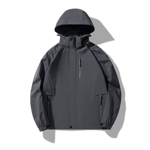 风衣户外单层冲锋衣工作服刺绣男女情侣登山服外套夹克 CF9972P70图片