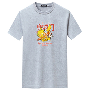 夏季短袖t恤潮流宽松CVC60%棉T恤新款男装DT3517-鬼灭刃-P15图片