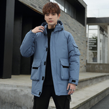 冬装户外运动白鸭绒羽绒服中长款工装休闲羽绒服外套男潮YR059P80，男装羽绒服，星座1410（原1902A）