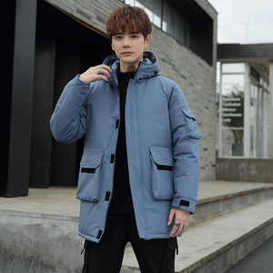 冬装户外运动白鸭绒羽绒服中长款工装休闲羽绒服外套男潮YR059P80图片