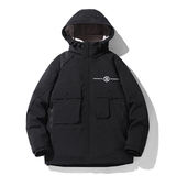 1396羽绒服男短款潮牌时尚休闲保暖情侣帅气连帽外套YR1587P80，男装羽绒服，星座1410（原1902A）