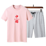 2021男士套装夏男士短袖t恤潮流韩版二件套TZ4896套装P35，男装休闲套装，星座1410（原1902A）