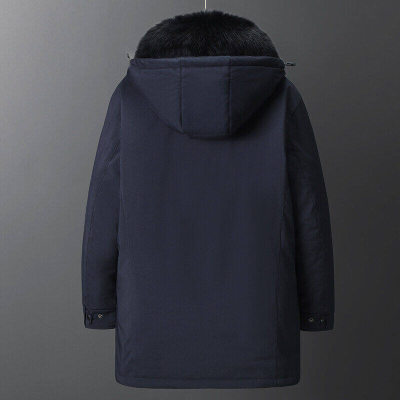 冬新款羽绒服男中长款中老年爸爸保暖大衣男士连帽外YR2198P120,男装羽绒服,星座1410（原1902A）