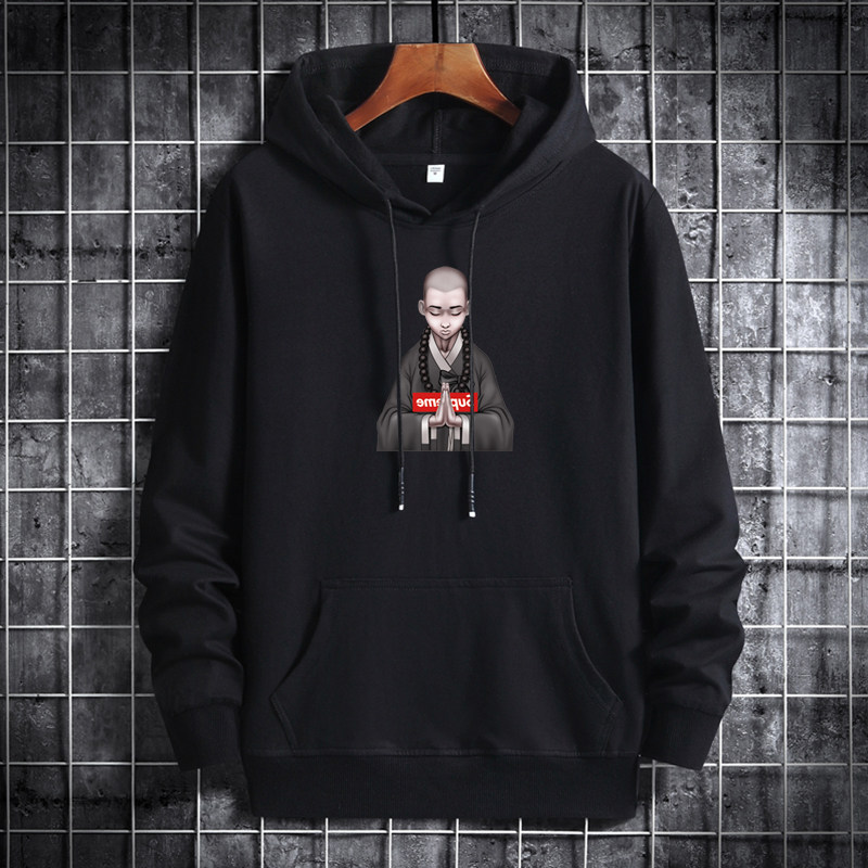 Men's hooded hip hop sports coat port style casual Hoodie fashion young monk