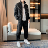 男士休闲套装春秋季潮牌ins学生青少年宽松两件套运动服TZ537P100，男装休闲套装，星座1410（原1902A）