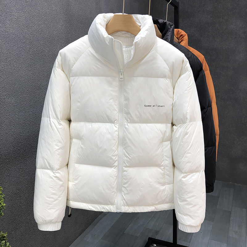 冬季高端羽绒服男潮牌潮流帅白色加厚外套男女面包服YR566-1P100,男装羽绒服,星座1410（原1902A）