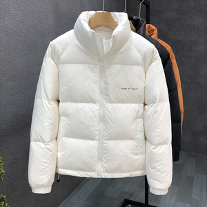 冬季高端羽绒服男潮牌潮流帅白色加厚外套男女面包服YR566-1P100图片