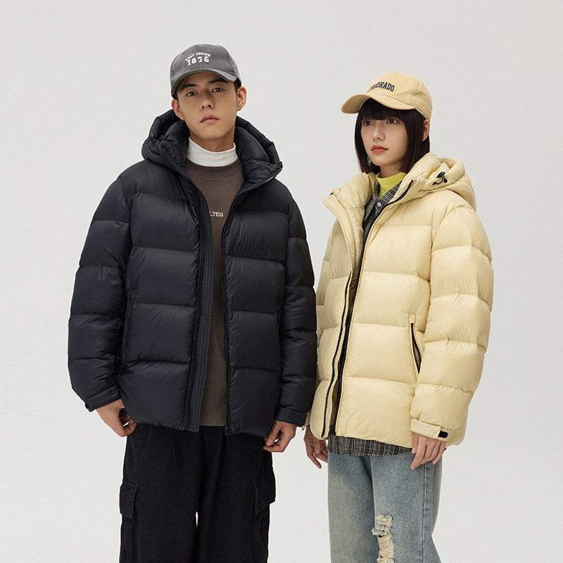 2026新羽绒服男士宽松情侣连帽男女同款上衣90%白鸭绒YR907-2P200，男装羽绒服，星座1410（原1902A）