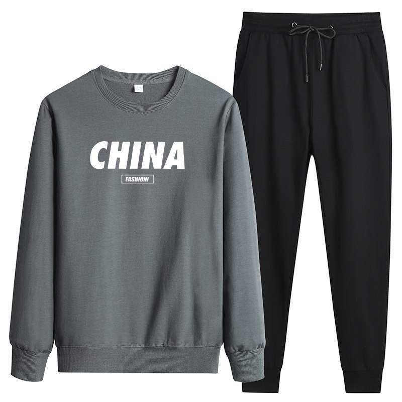 CHINAfashion圆领卫衣套装2021新款运动装中国风TZ7667-P58,男装休闲套装,星座1410（原1902A）