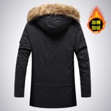 秋冬季男士加绒加厚水洗棉衣中长款外套棉服大码男棉袄MY2029P110，男装棉衣，星座1410（原1902A）