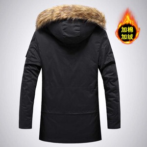 秋冬季男士加绒加厚水洗棉衣中长款外套棉服大码男棉袄MY2029P110图片