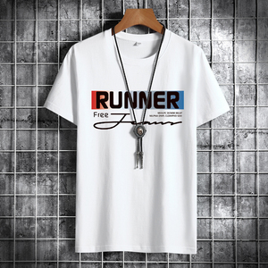 夏季男士短袖t恤潮流潮宽松纯棉衣服2021新款DT4258-RUNNER-P15图片
