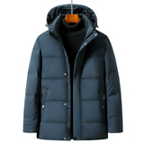 羽绒服男短款加厚连帽中老年爸爸父亲冬装大码保暖外套YR6808P110，男装羽绒服，星座1410（原1902A）