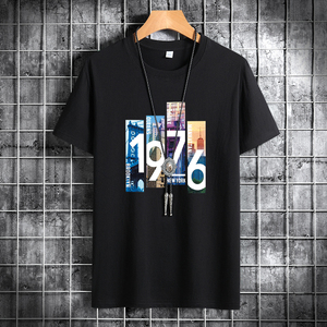 夏季男士短袖t恤潮流潮牌宽松纯棉衣服2021新款DT4002-1976-P15图片