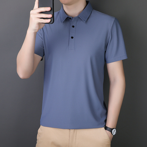 夏季男士冰丝POLO衫商务上衣时尚纯色轻薄短袖休闲 PL8888P30图片