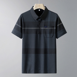 男士POLO衫男短袖冰丝珠地翻领中老年爸爸装翻领t恤PL7702P35，男装Polo衫，星座1410（原1902A）