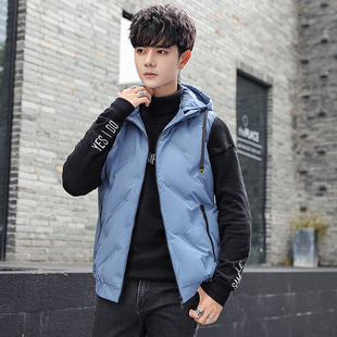 青年休闲外套 羽绒服男短款 MJ7062P65 秋冬季 80绒立领羽绒马甲新款